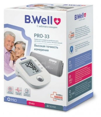 Тонометр B.Well PRO-33 адаптер,манжета M-L 